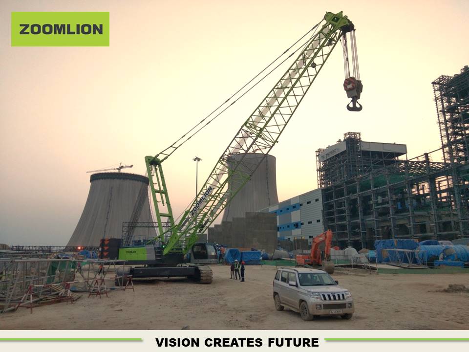 Crawler Crane ZCC1500V serving in Super Critical Thermal Power Plant project